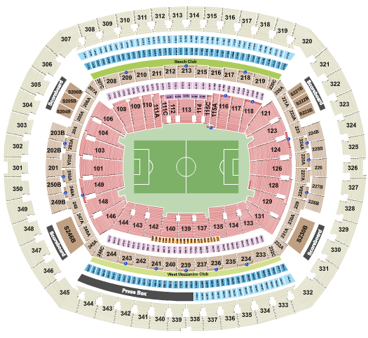 MetLife Stadium Soccer Seating Chart