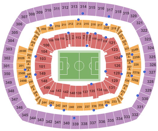 MetLife Stadium Soccer Seating Chart