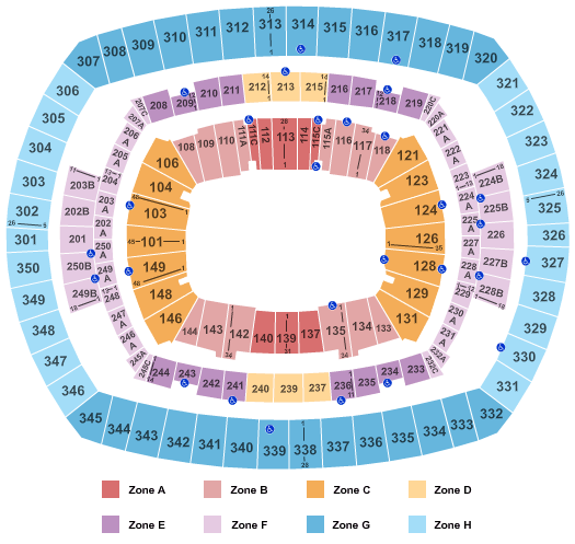 MetLife Stadium Supercross Int Zone Seating Chart