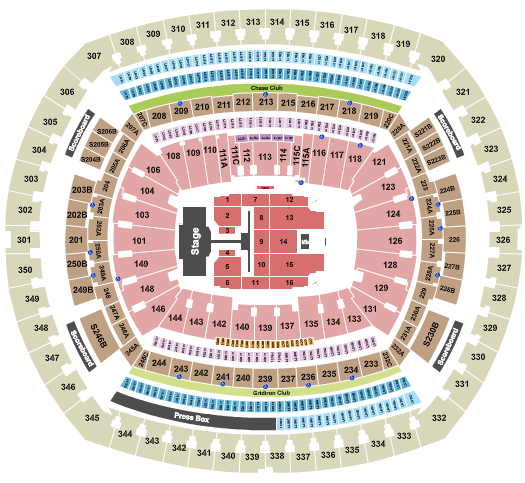 MetLife Stadium TWICE Seating Chart