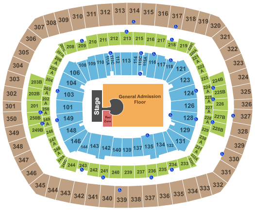 MetLife Stadium U2 Seating Chart