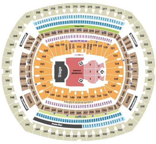 MetLife Stadium Zach Bryan Seating Chart