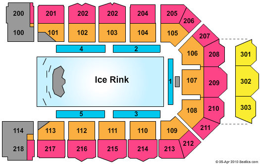 Utilita Arena Newcastle Dancing on Ice Seating Chart