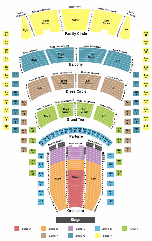 Times Union Center Theater Seating Chart