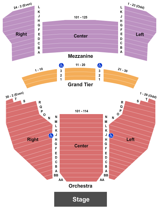 Meyer Theatre Seating Chart & Maps Green Bay