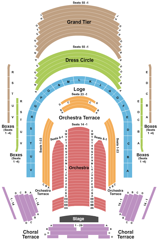 Symphony Center Seating Chart Chicago