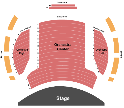 Michael R. Klein Theatre Seating Map