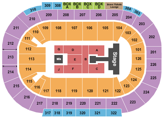 Michelob ULTRA Arena At Mandalay Bay Junior H Seating Chart