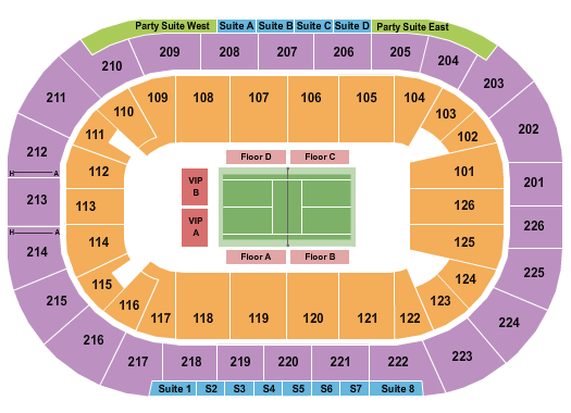 Michelob ULTRA Arena At Mandalay Bay Pickleball Seating Chart