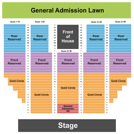 Michelob Ultra Summer Stage at Tags Seating Chart