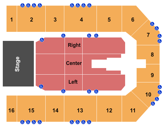 Michiana Event Center End Stage Seating Chart
