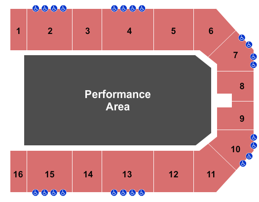 Michiana Event Center Performance Area Seating Chart