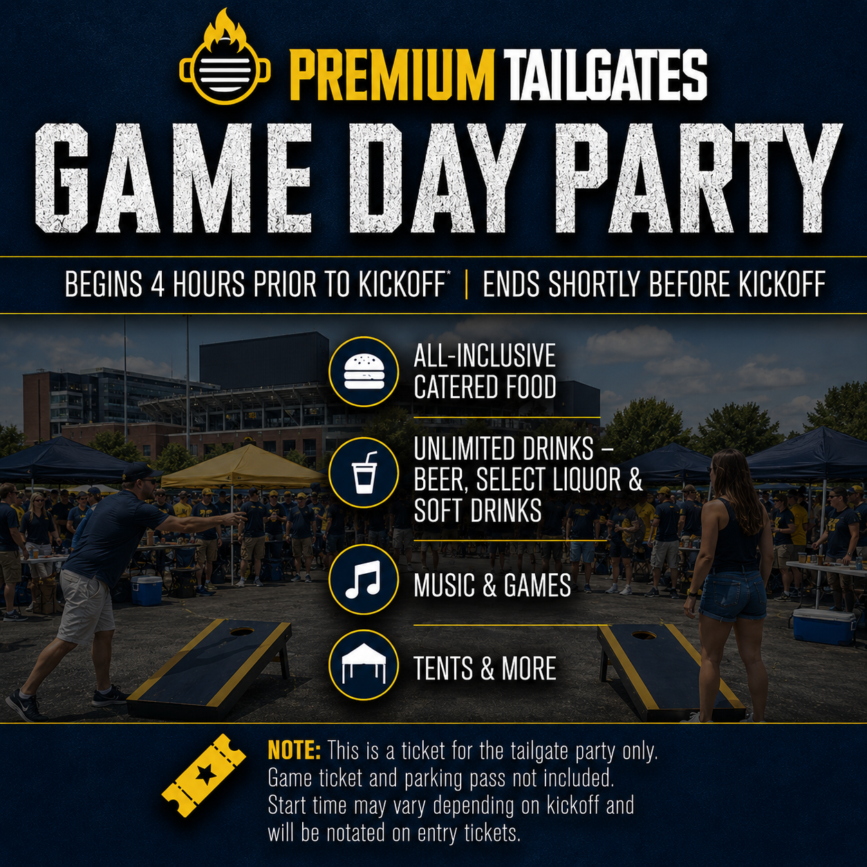 Premium Tailgate Party: Michigan Wolverines vs. Penn State Nittany Lions