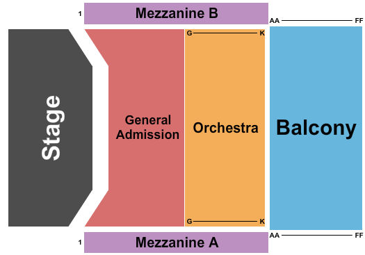 Mickey's Black Box Endstage GA Floor 2 Seating Chart