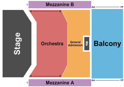 Mickey's Black Box Endstage Rsvd/GA Floor Seating Chart