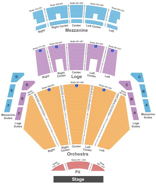 Peacock Theater - Los Angeles Endstage Pit Seating Chart