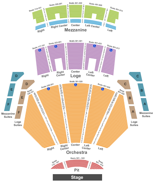 Microsoft Theater Seating Map