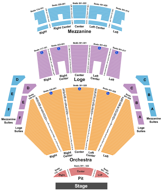 Peacock Theater - Los Angeles Seating Chart