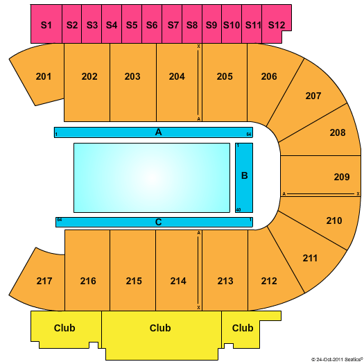 Mid-America Center Ice Show Seating Chart