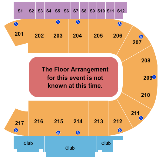 Mid-America Center Generic Floor Seating Chart