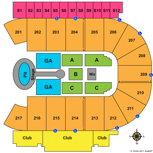 Mid-America Center Lady Antebellum Seating Chart