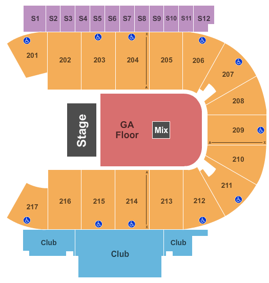 Mid-America Center Megadeth Seating Chart