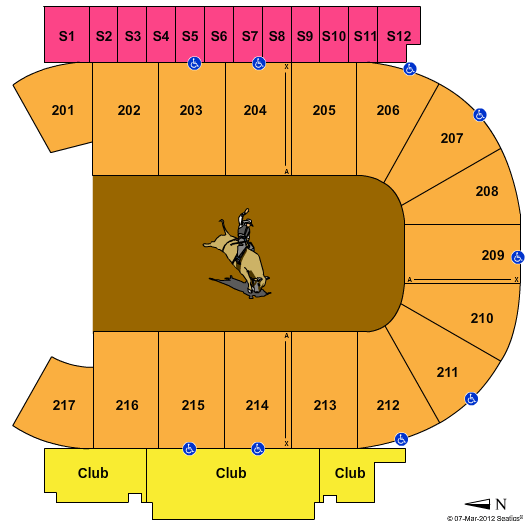 Mid-America Center PBR Seating Chart