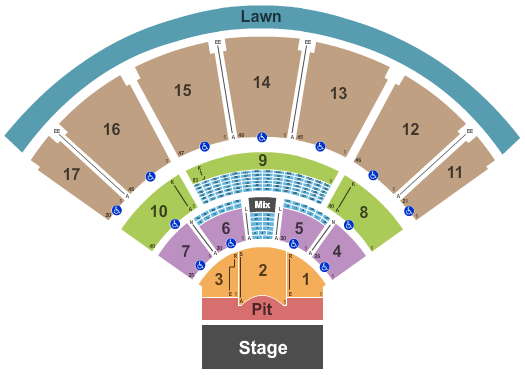 MidFlorida Credit Union Amphitheatre At The Florida State Fairgrounds End Stage Pit Seating Chart
