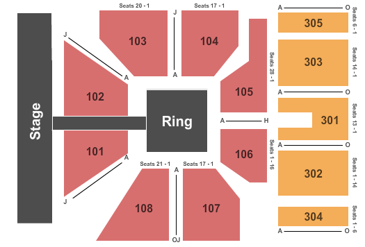 Majed J. Nesheiwat Convention Center Wrestling - Boxing Seating Chart