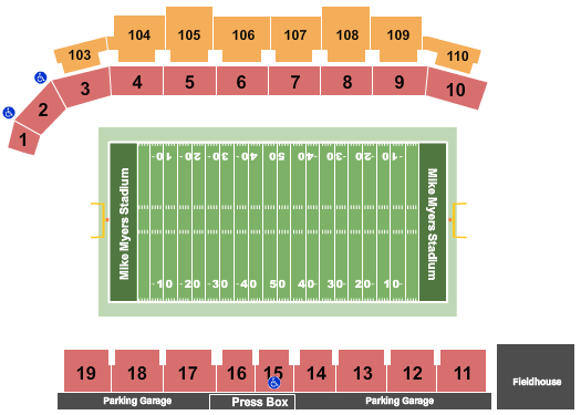 Mike Myers Stadium Football Seating Chart