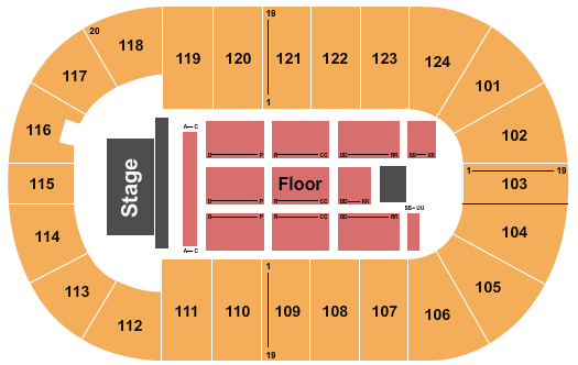 Mary Brown's Centre Bryan Adams Seating Chart