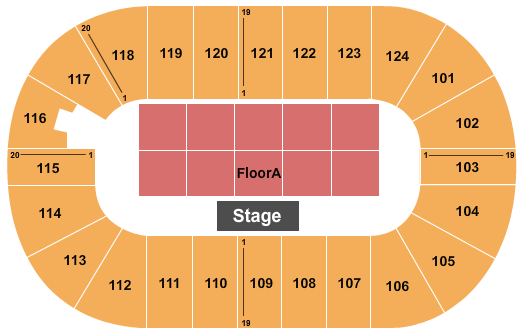Mary Brown's Centre Endstage 3 Seating Chart
