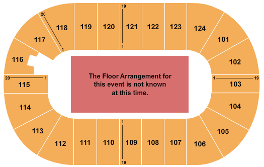 Mary Brown's Centre Generic Floor Seating Chart