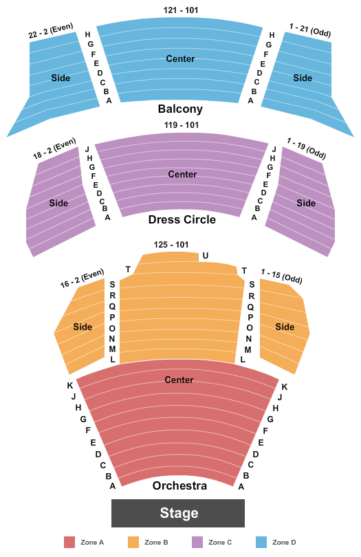 Hudson Theater Seating Chart