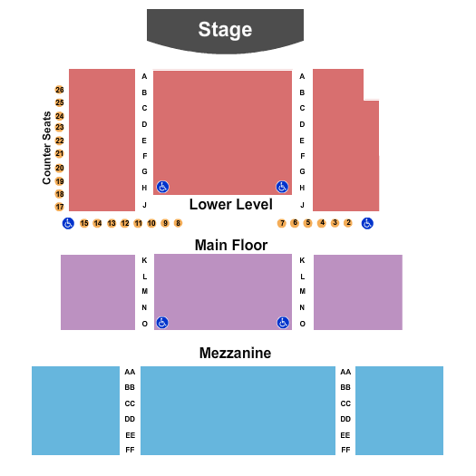 Miller Auditorium - Western Michigan University Endstage Pit Seating Chart