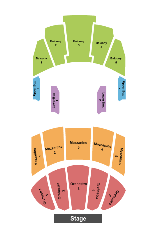 seating chart for Miller High Life Theatre - Endstage No Pit - eventticketscenter.com