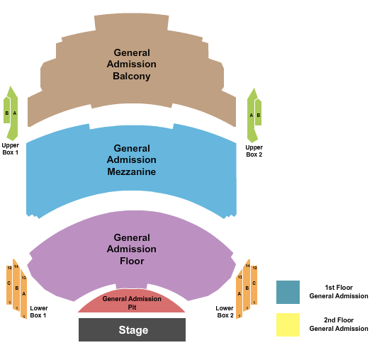 Miller High Life Theatre GA Levels Seating Chart