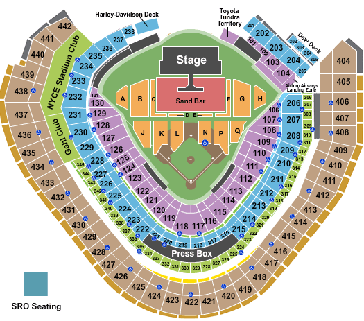 American Family Field Kenny Chesney Seating Chart