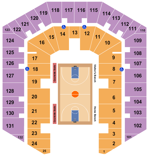 Millett Hall Basketball Seating Chart