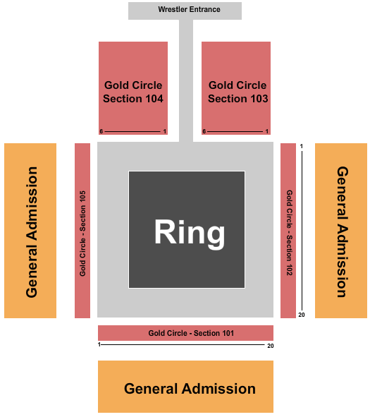 Minnreg Hall WWE NXT Seating Chart