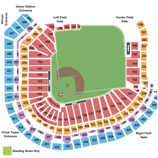 Minute Maid Field seating chart for the Houston Astros.