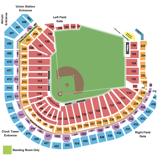 Minute Maid Park, Seating Map