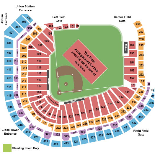 Minute Maid Park Generic Field Seating Chart