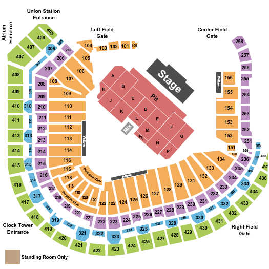 seating chart for Minute Maid Park - Guns N' Roses - eventticketscenter.com