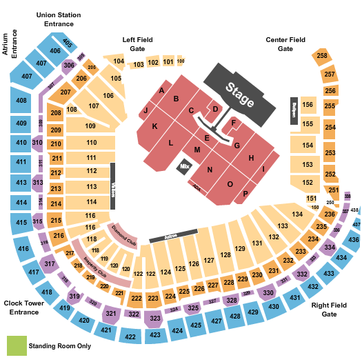 seating chart for Minute Maid Park - Pink - eventticketscenter.com