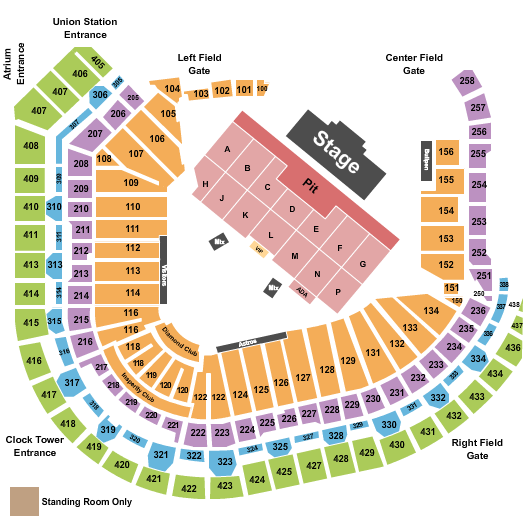seating chart for Minute Maid Park - Red Hot Chili Peppers - eventticketscenter.com