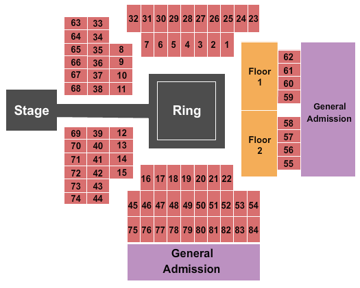 Mississippi Coast Coliseum Bare Knuckle Fighting 2 Seating Chart