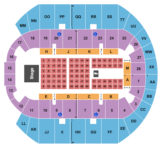 Mississippi Coast Coliseum Biloxi Blues Seating Chart