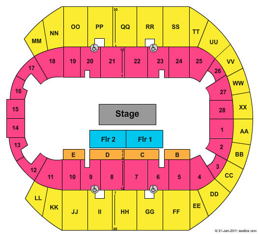 Mississippi Coast Coliseum Celtic Woman Seating Chart