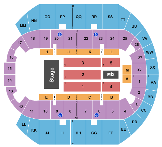 Mississippi Coast Coliseum Chris Young Seating Chart